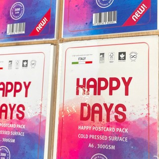 Giấy Happy Postcard tập 10 tờ A6