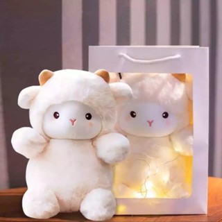 Sét Quà Tặng Túi , Đèn , Gấu Bông Cừu Dễ Thương Thú Nhồi Bông Cừu Trắng Nhồi Bông Cao Cấp
