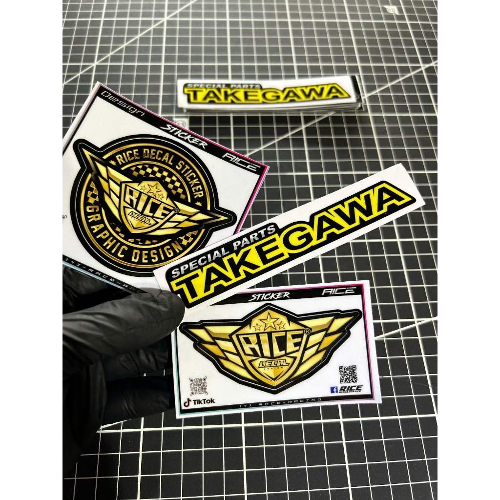 Tem Dán Sticker Logo Takegawa 120x2.5 Ricedecal