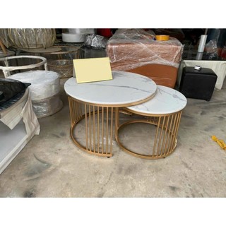 Bộ bàn trà tròn, bàn trà đôi tròn, cặp bàn trà sofa phòng khách, bàn cà phê bàn decor, mặt đá ceramic