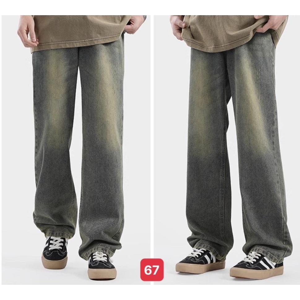 Quần baggy nam trơn màu xanh rêu ống rộng thoải mái trẻ trung SOLO-STORE BG67