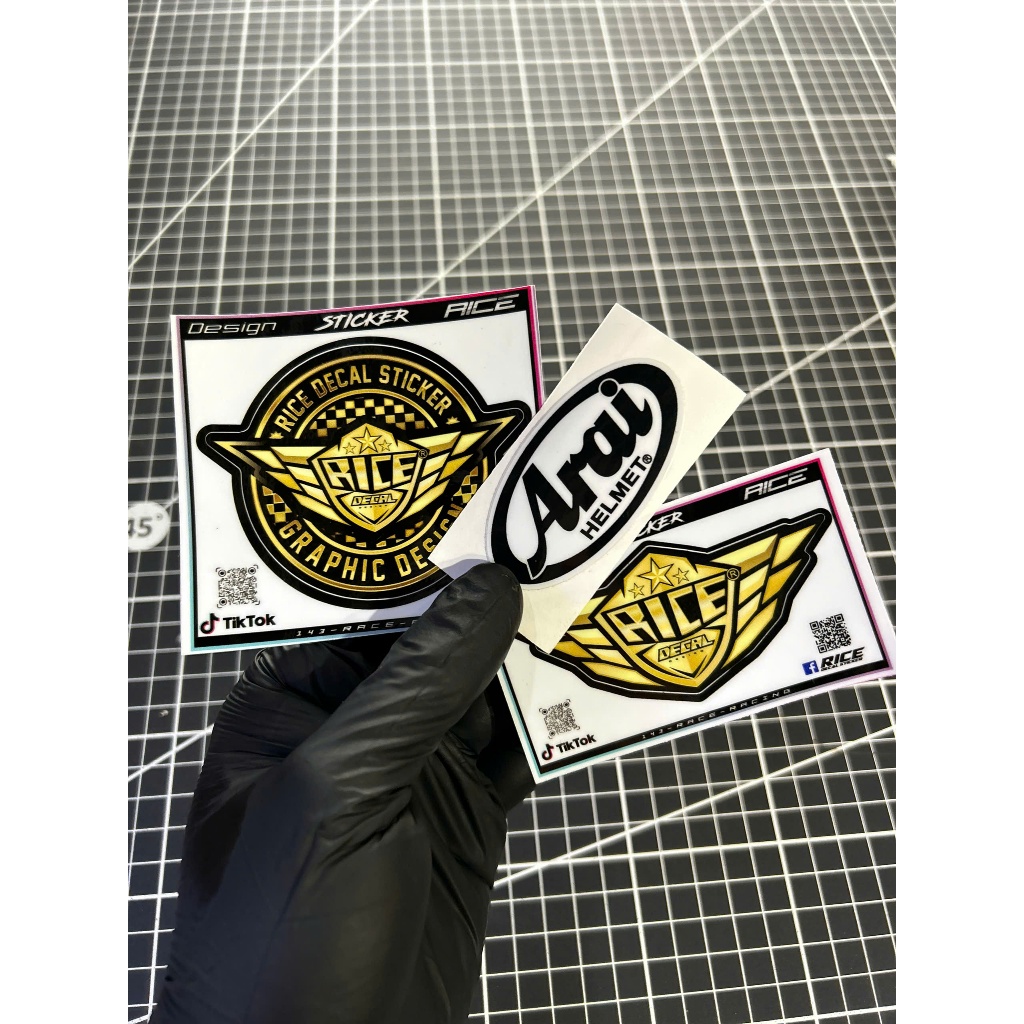ARAI Tem hình Dán xe máy Arai 6.3x3.0 Ricedecal