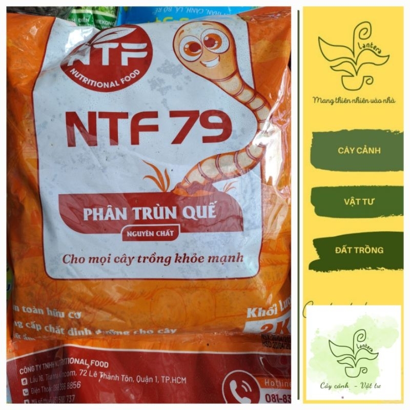 Phân Trùn Quế Hữu Cơ Nguyên Chất 5Kg - Phân Dạng Bột