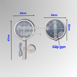 Vợt bắt muỗi gấp gọn cáp sạc USB DP - 839