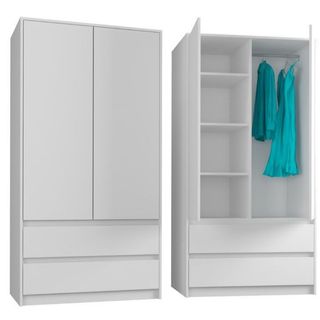   FREESHIP HCM  TỦ QUẦN ÁO CÁNH MỞ 2 NGĂN KÉO LỚN ĐỰNG ĐỒ - GỖ CÔNG NGHIỆP MDF 