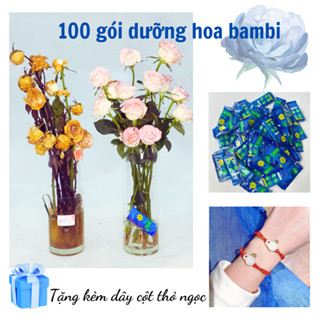 100 gói nước dưỡng hoa tươi lâu, nước cắm hoa, dưỡng hoa Bambi, siêu dưỡng hoa