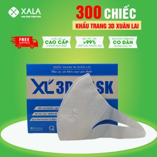 300 cái Khẩu Trang 3D Xuân Lai XL MASK  3 Lớp Kháng Khuẩn Chống Tia UV Quai Mềm Hàng Chính Hãng