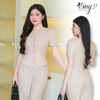 Áo Thiết Kế EMY Thời Trang Cao Cấp A2074 Vải Bố Ruby Sang Chảnh Đi Tiệc