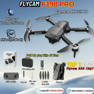 Máy bay camera flycam mini giá rẻ drone F198 Max động cơ không chổi than siêu bền, pin trâu bay 20 phút