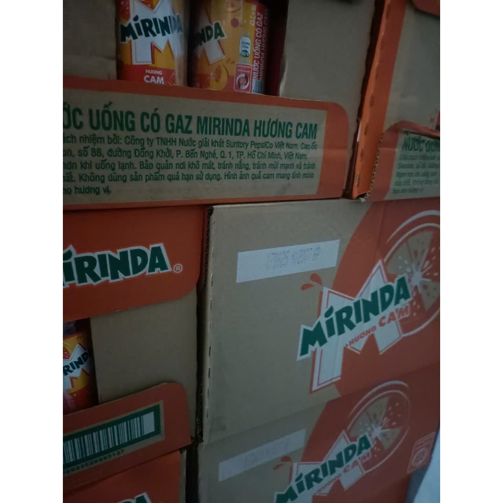 Thùng 24 chai nước ngọt Mirinda 390ml