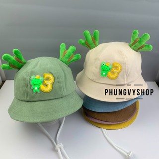  Bé Dưới 2Tuổi Vđ 49cm_Mũ bucket tai bèo vành trai gái trẻ em phungvyshop-nón  Bo nhí ẾCH ÔM3   