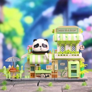 Mô Hình Lắp Ráp Tiệm Trà Gấu Trúc 613022, Tiệm Kem 613024