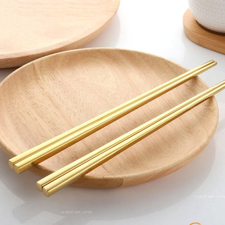 sét 5 đôi đũa inox mạ vàng cao cấp đũa decor