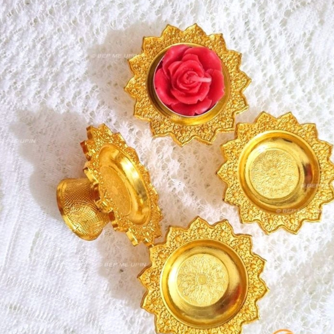 Trụ sen kê nến trụ nến nhựa trụ hoa sen 7cm