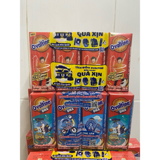 OVALTINE  - Sữa Cacao Lúa Mạch Ovaltine Lốc 4 hộp gấp 2 lần Canxi 110ml, 180ml date xa có VAT