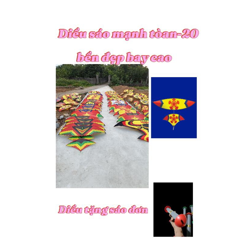 Diều sáo lắp ghép tặng 1m6 1m7 tặng sáo đơn