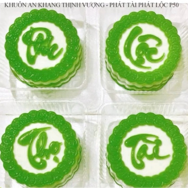 Khuôn nhựa vỉ 4 Phát tài phát lộc An khang thịnh vượng phúc lộc thọ tài khuôn cá khuôn xôi khuôn trung thu nhựa