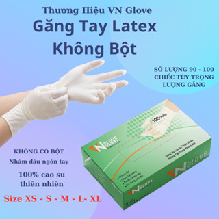 Găng Tay Latex Không Bột Màu Trắng - Thương Hiệu VN Glove