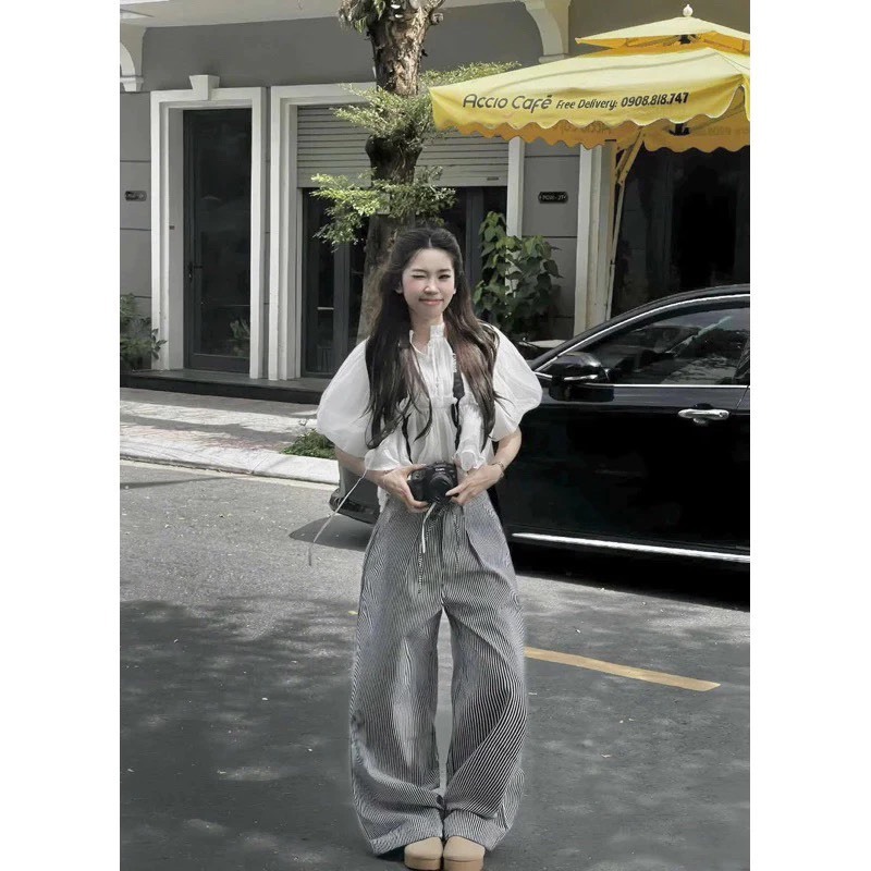 [VIDEO/ SẴN] SET ÁO BABYDOLL DÁNG NGẮN TAY BỒNG CÚC NGỌC ĐÍNH NƠ A39 | BigBuy360 - bigbuy360.vn