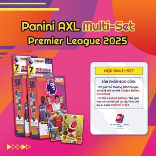  Hộp thẻ Multiset - Panini Adrenalyn XL Premier League 2025 - Thẻ cầu thủ chính hãng Ngoại Hạng Anh 