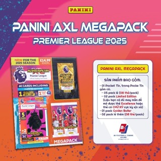  Túi thẻ kết hợp - Mega Pack - Panini Adrenalyn XL Premier League 2025 - Thẻ cầu thủ Ngoại Hạng Anh 
