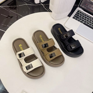 Dép Da nữ thời trang hót trend đế bánh mì 4p đính tầng miu hàng qc cao cấp mới