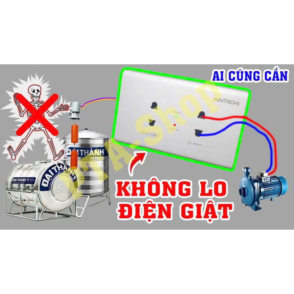 Ổ Cắm Máy Bơm An Toàn Ổ Cắm Chống Giật Cấp Nguồn 5V Cho Phao Điện