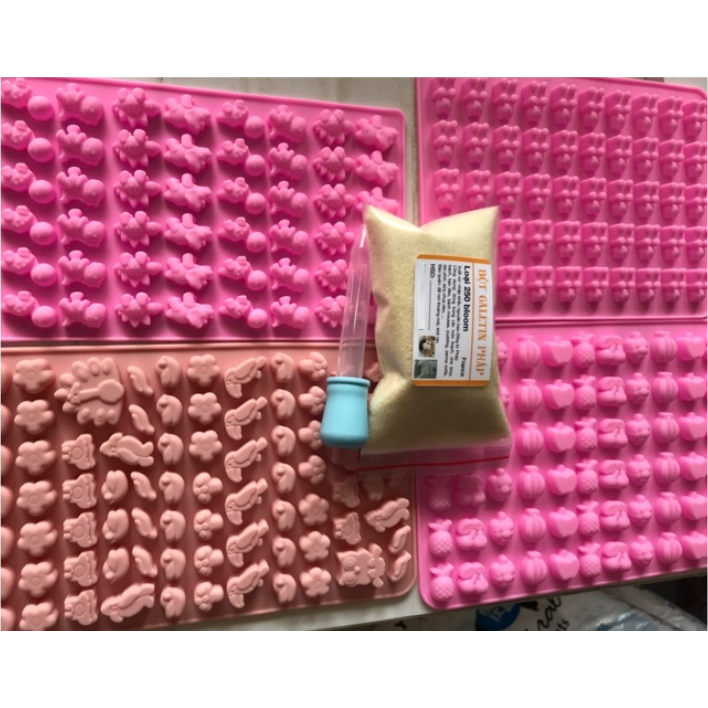 {Khuôn silicon sale] Khuôn làm kẹo dẻo chíp chíp ăn dặm cho bé tặng kèm công thức/ nhiều mẫu đẹp