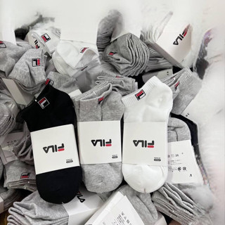 VỚ TẤT FI.LA cổ ngắn, coton cao cấp (khi mua COMBO 10 được SIÊU GIẢM GIÁ)  Nam Nữ phong cách thể thao, trẻ trung.