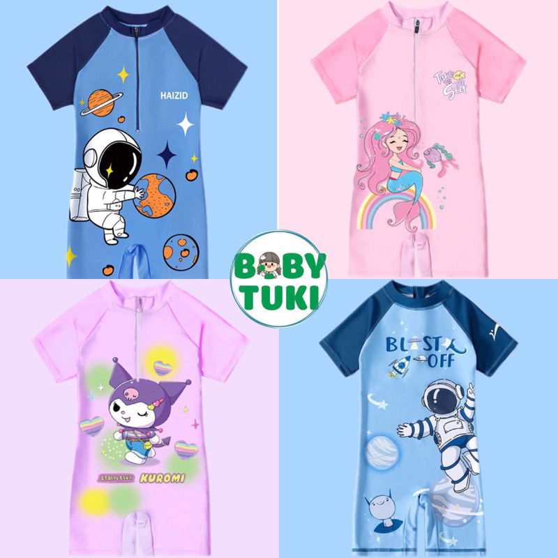 Đồ bơi bé trai bé gái Tukibaby liên thân hoạ tiết siêu xinh size nhí+đại 10-40kg, đồ bơi cho bé trai bé gái 4 màu