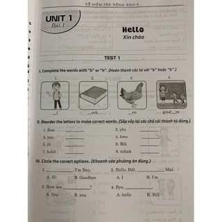Sách - Đề kiểm tra Tiếng Anh 3