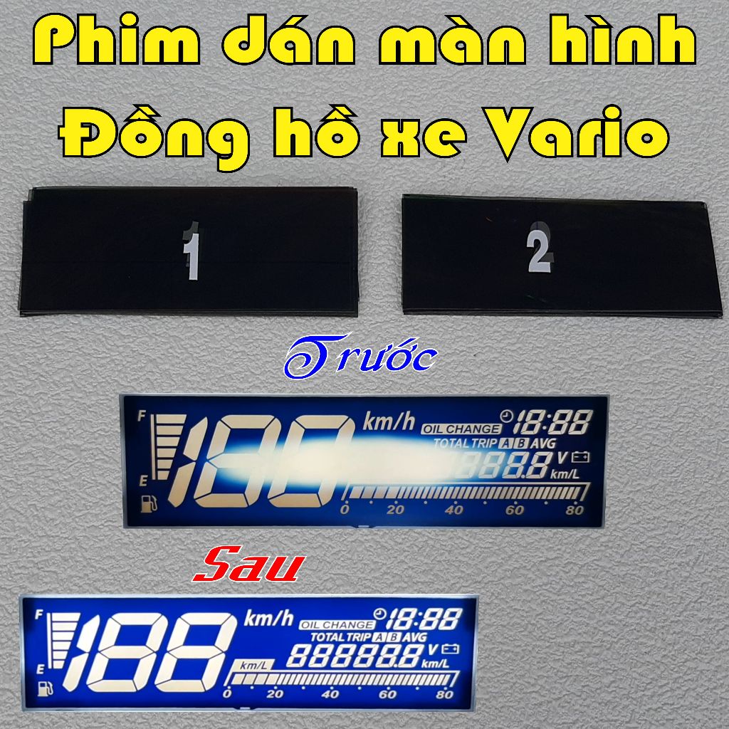  {COMBO TRỌN BỘ} Phim Dán Màn Hình Đồng Hồ Xe Vario 125 - 150 - 160 Đã Được Cân Chỉnh Sẵn Cho Độ Chính Xác Cao 
