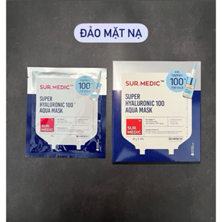   LẺ 1m  Xt - Mặt Nạ Sur Medic Dưỡng Ẩm Làm Sáng  Sur.Medic Super Hyaluronic 100 Aqua mask Cấp Ẩm Sáng Da 30g Surmedic 