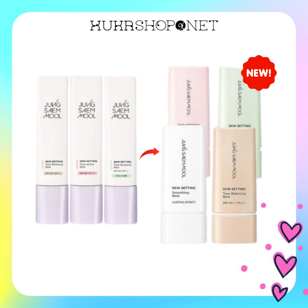   Bao bì mới  Kem Lót Jung Saem Mool Skin Setting kem lót khóa da tùy chọn 4 loại 