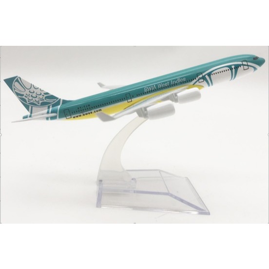 Mô hình máy bay Caribbean Sea Airbus A340 có đế 16cm MB16215