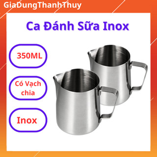  Ca Đánh Sữa Inox Có Vạch Chia Ca sữa inox 350ml 