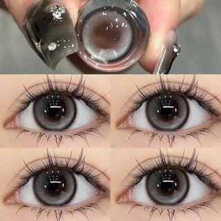 (COD)1 cặp kính áp tròng màu lens mắt len sợi ens cận lens thời trang doll eyes lens lens gray