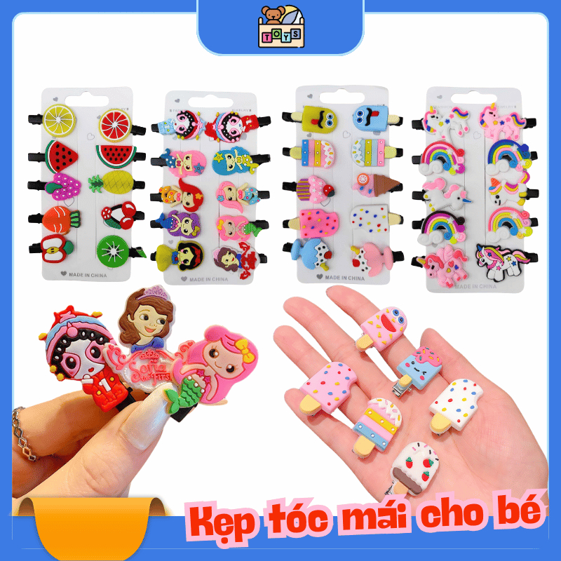20 Cái Kẹp tóc trẻ em dễ thương cho bé gái và trẻ sơ sinh, không làm hỏng tóc, kẹp mỏ vịt