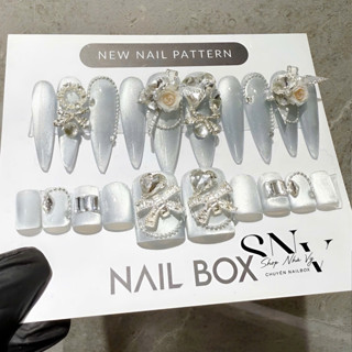 Combo Nail Box Mắt Mèo Ánh Trăng Cực Quang Tay Và Chân Lấp Lánh
