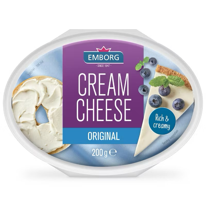 Creamcheese, phô mai kem Emborg (Hộp 200g) - [CHỈ SHIP HOẢ TỐC HN]