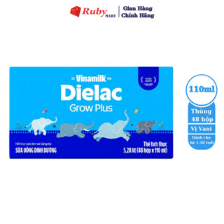 [ Mẫu Mới ] Thùng 48 hộp Sữa Non Vinamilk Dielac Grow Plus (Sữa Uống Dinh Dưỡng) 110ml