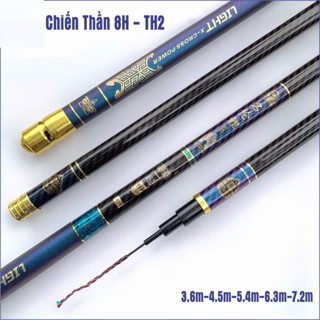  Cần câu tay Chiến Thần 8H chính hãng chuyên săn hàng chất liệu carbon xoắn 