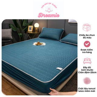   CHUN BỌC ĐỆM  Combo 3 món chiếu điều hòa vải Tencel Latex siêu mát mẻ mùa hè trần bông đủ kt 1m2 1m4 1m6 1m8 2m2 