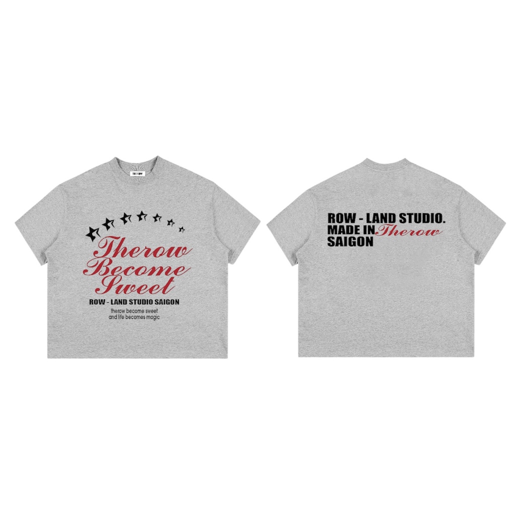 Áo Thun Big Boxy Local Brand THEROW Tay Ngắn Cotton "BECOME SWEET" Menswear Unisex Nam Nữ Cổ Tròn Streetwear | BigBuy360 - bigbuy360.vn
