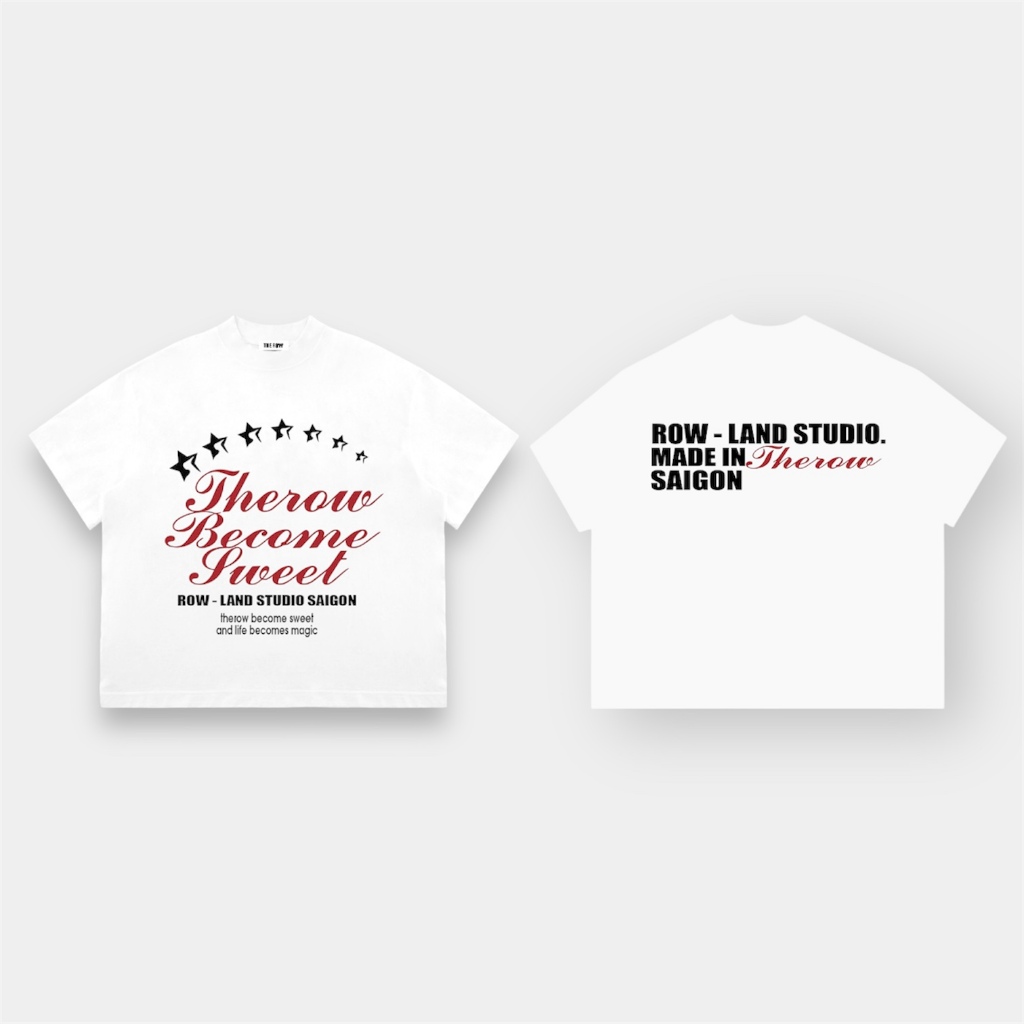 Áo Thun Big Boxy Local Brand THEROW Tay Ngắn Cotton "BECOME SWEET" Menswear Unisex Nam Nữ Cổ Tròn Streetwear | BigBuy360 - bigbuy360.vn