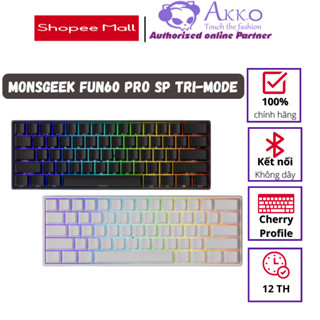 Bàn phím cơ MonsGeek FUN60 Pro SP Black Akko Glare Magnetic Switches Tri-Mode