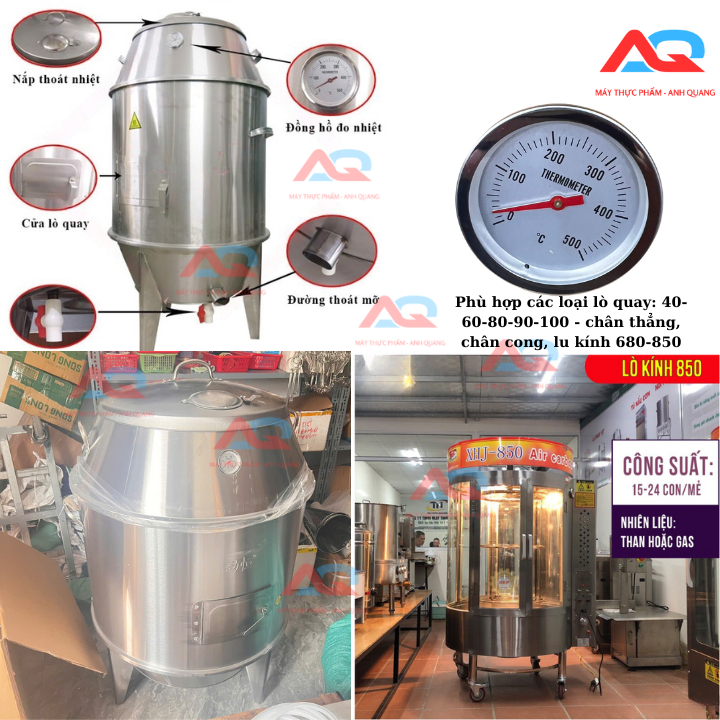 Đồng hồ đo nhiệt dành cho lu, lò quay nướng gà vịt, heo, bảo hành 1 năm