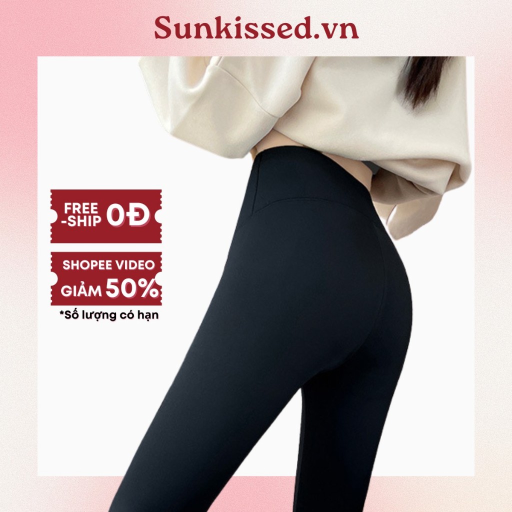 Quần Legging nâng mông, gen bụng su đúc 6.0 Sunkissed Hộp hồng cao cấp