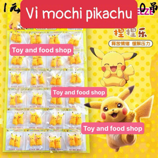  Vỉ 24 túi Squishy Mochi Pikachu- túi 2 con bóp mềm xả stress 