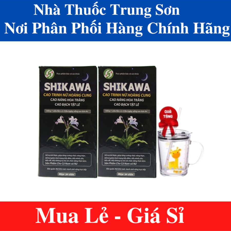 COMBO 2 HỘP Shikawa giảm tiểu nhiều lần, tiểu đêm, tiểu không tự chủ (30 viên) -NT TRUNGSON